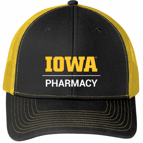 Port Authority Snapback Trucker Hat -- Black / Gold