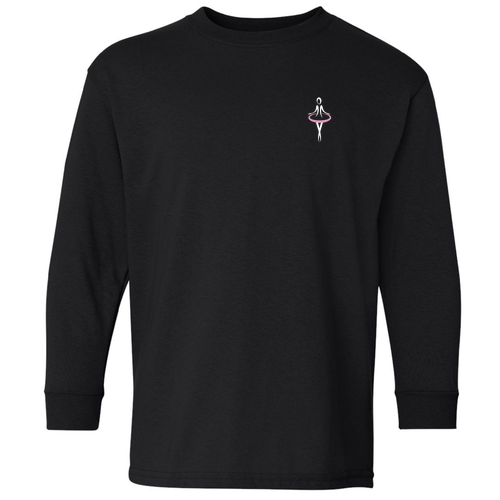 Youth Gildan Heavy Cotton Longsleeve -- Black