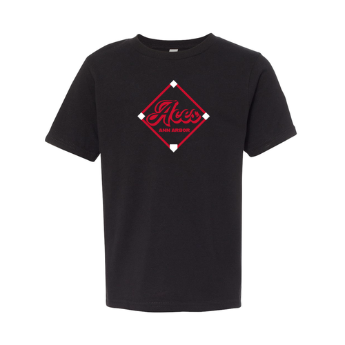 Youth Next Level Soft Fitted Short Sleeve Crew Tee -- Black