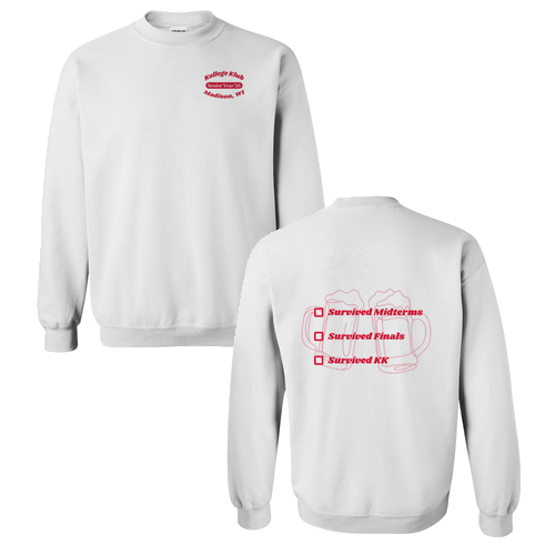 Gildan Heavy Blend Crew Neck Sweatshirt -- White