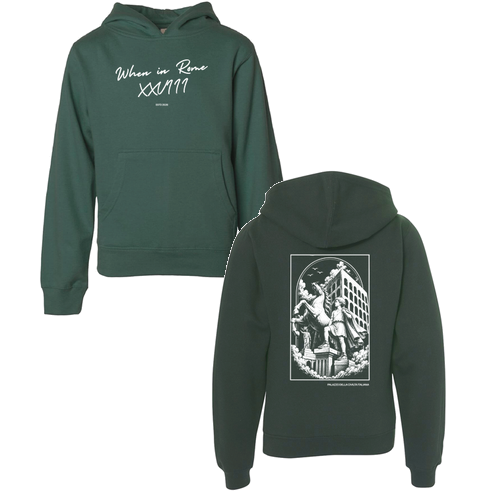 Independent Trading Co. Youth Midweight Hooded Pullover Sweatshirt -- Alpine Green