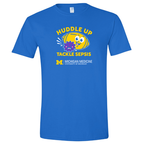 Gildan SoftStyle Fitted T-Shirt -- Royal, Huddle Up Cute Front Only