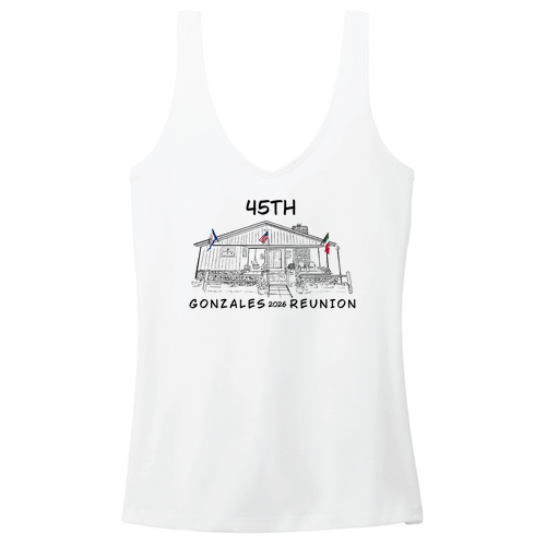 District Women's Perfect Blend Cvc V-Neck Tank -- White