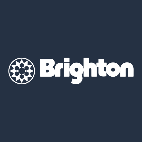 Brighton Logo 2 White Ink -- Crewneck Sweatshirt Navy