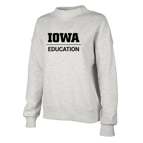 Charles River Women's Willow Mock-Neck Sweatshirt -- Oatmeal Heather