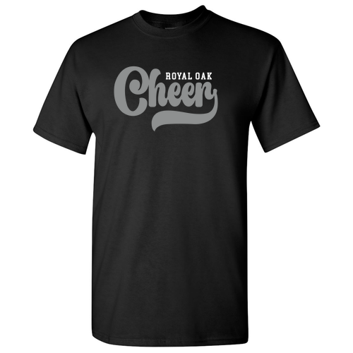 Gildan Heavy Cotton Basic T-Shirt -- Black Silver and white