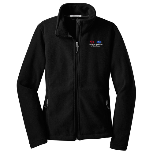 Ladies Port Authority Value Fleece Jacket -- Black, Dual Logo