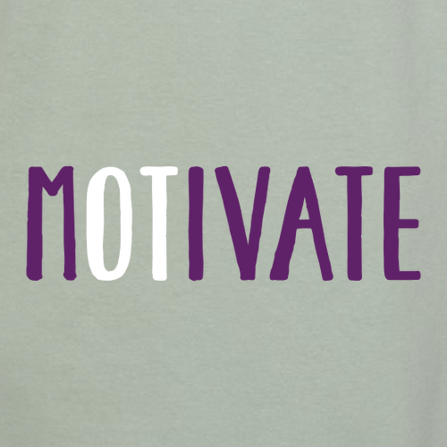 OT Motivate Plum/White Comfort Colors Unisex Garment-Dyed Heavyweight T-Shirt -- Bay