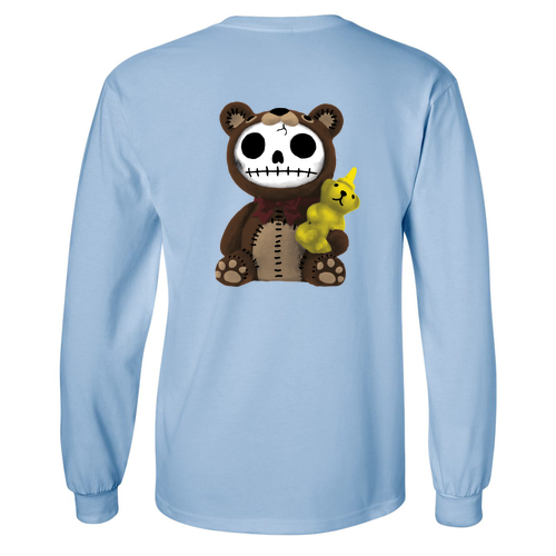 Mens/Unisex Gildan Ultra Cotton Longsleeve Basic T-Shirt -- Light Blue