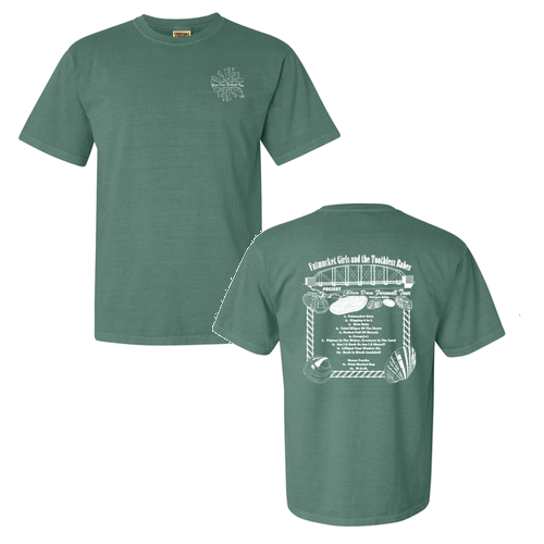 Comfort Colors Unisex Garment-Dyed Heavyweight T-Shirt -- Light Green w/White Ink