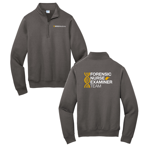 Port and Company Core Fleece Quarter-Zip Pullover Sweatshirt -- Charcoal
