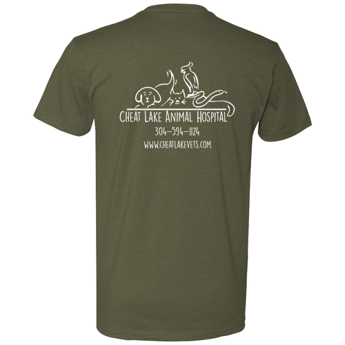 Next Level Mens CVC Crew -- Military Green