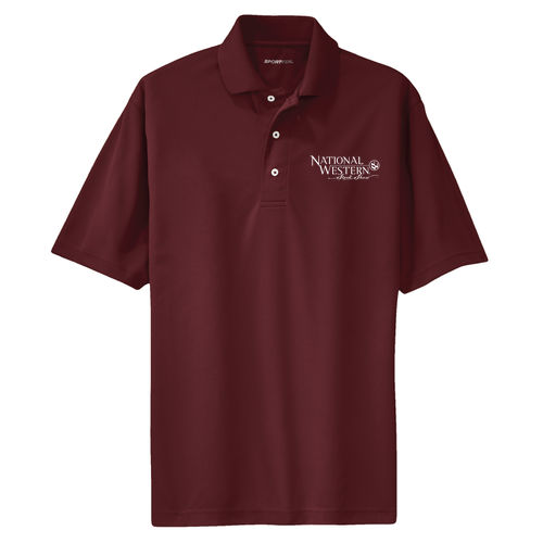 Sport Tek Dri Mesh Sport Shirt -- Maroon