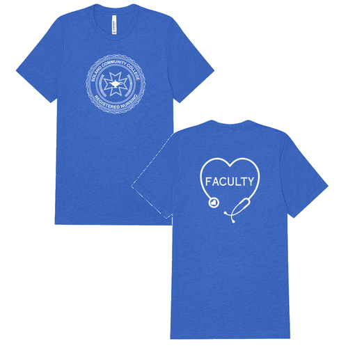 Faculty Bella Canvas Triblend Short Sleeve T-Shirt -- Solid True Royal Triblend