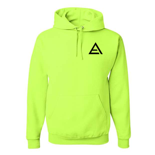 Jerzees 8 oz 50/50 Nublend Adult Hooded Sweatshirt -- Safety Green