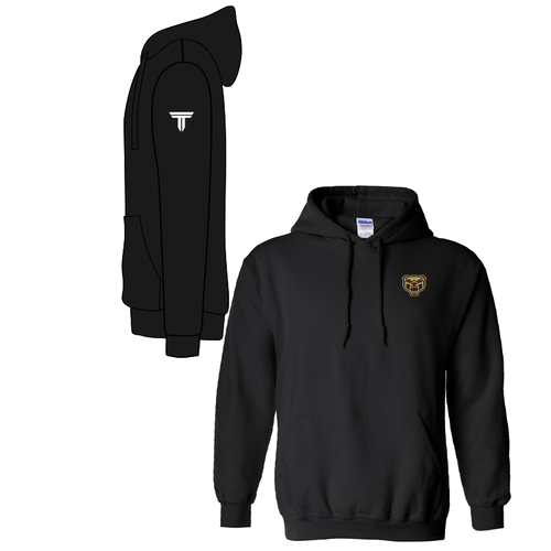 Gildan Heavy Blend Hooded Sweatshirt Black Logo only