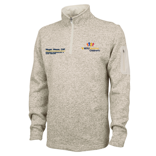 Charles River Mens Heathered Fleece Pullover -- Oatmeal Heather