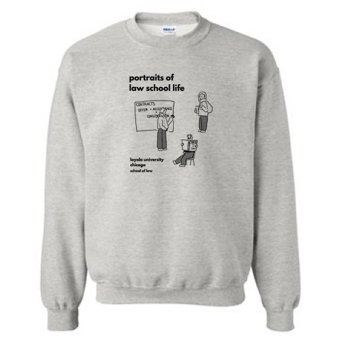 Portraits Of Law School Crewneck Sweatshirt -- Ash