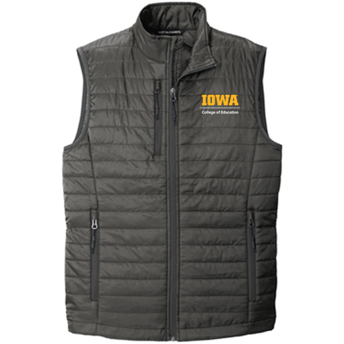 Port Authority Packable Puffy Vest -- Sterling Grey / Graphite