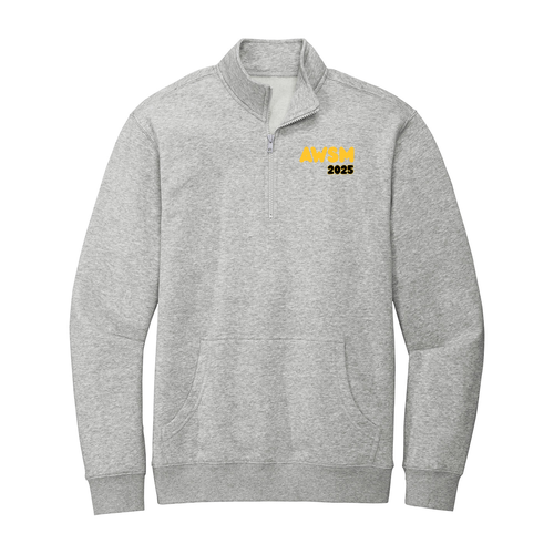 District V.I.T. Fleece 1 / 4-Zip -- Light Heather Grey