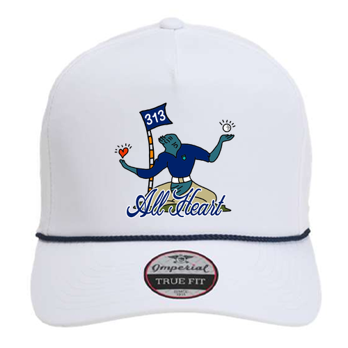 Spirit Rope Hat -- White/ Navy