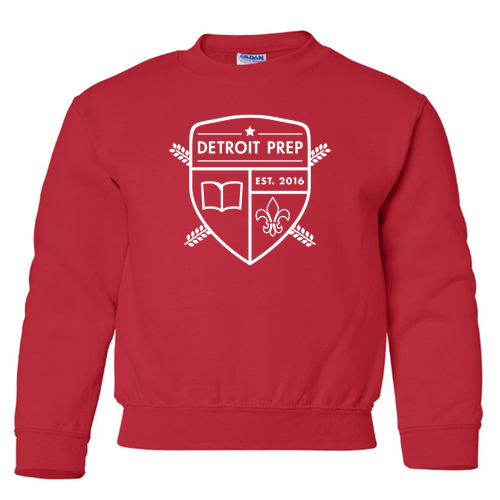 Youth Gildan Heavy Blend Crewneck Sweatshirt -- Red