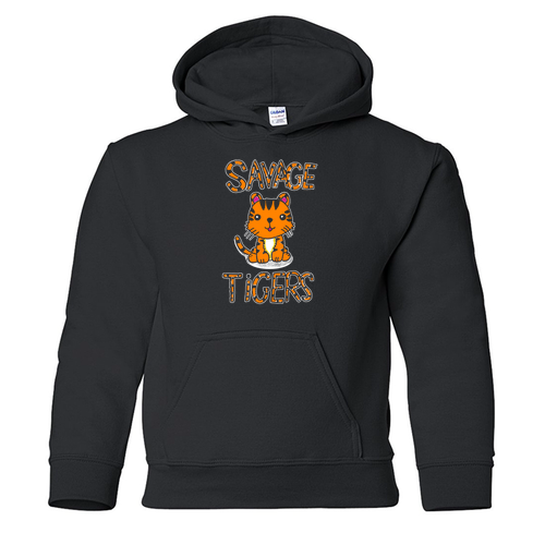Youth Gildan Heavy Blend Hooded Sweatshirt -- Black