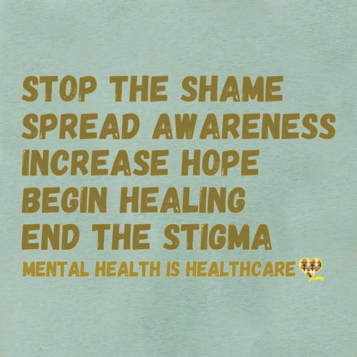 End the Stigma T-Shirt -- Heather Prism Dusty Blue