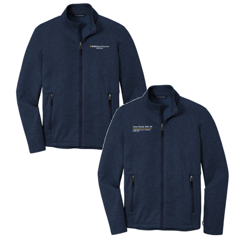 Port Authority Collective Striated Fleece Jacket -- River Blue Navy Heather