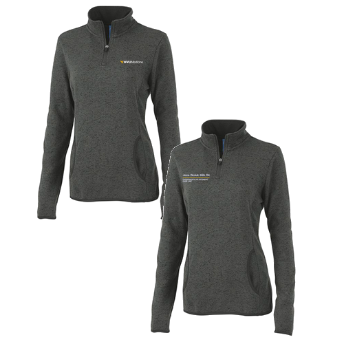 Charles River Womens Heathered Fleece Pullover -- Charcoal Heather