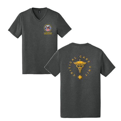 District Made Men's Perfect Tri V-Neck Tee -- Black Frost