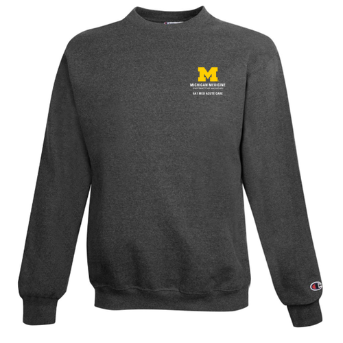 Mens/Unisex Champion Powerblend Crewneck Sweatshirt -- Charcoal Heather