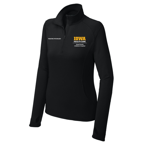 Sport Tek Ladies Sport Wick Stretch Half Zip Pullover -- Black