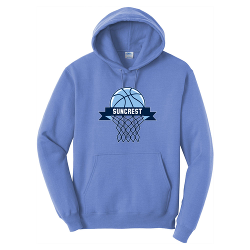 Port and Company Core Fleece Pullover Hooded Sweatshirt -- Carolina Blue