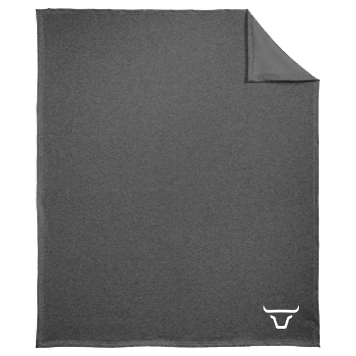 Fleece Sweatshirt Blanket -- Dark Heather Grey