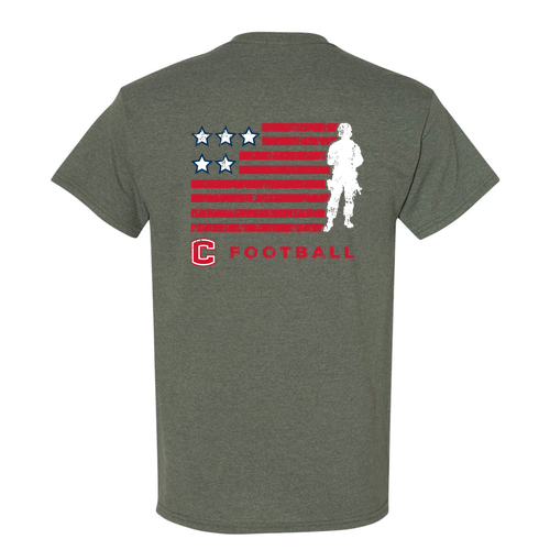 Gildan Heather Military Green Cotton Tee