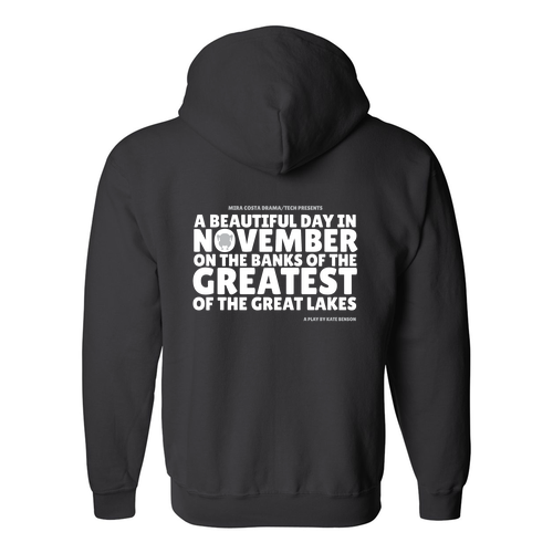 Gildan Full Zip Hooded Sweatshirt -- Black