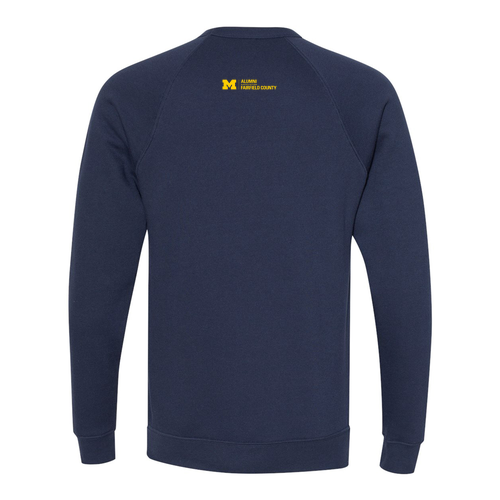 Mens/Unisex Bella Canvas Soft Sponge Fleece Raglan Crewneck Sweatshirt -- Navy