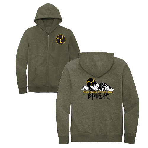 District V.I.T. Fleece Heathered Olive Full-Zip Hoodie