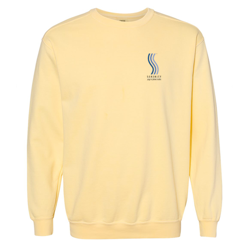 Comfort Colors Unisex Garment-Dyed Crewneck Sweatshirt -- Butter
