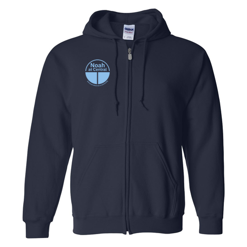 Gildan Full Zip Hooded Sweatshirt -- Navy