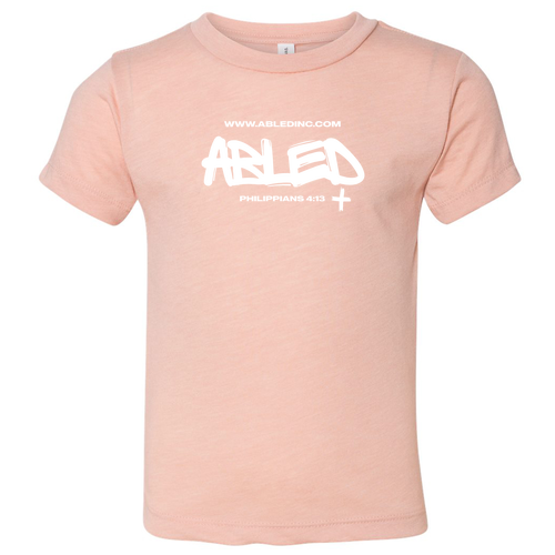 Toddler Bella Canvas Tri Blend Short Sleeve Tee -- Peach Triblend