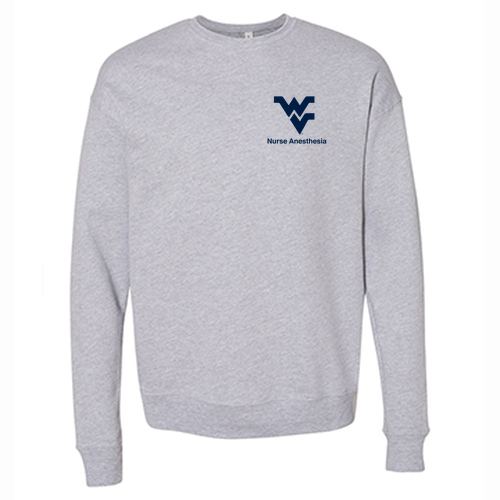 Embroidered Bella Canvas Unisex Drop Shoulder Fleece Crewneck -- Athletic Heather