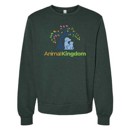 Bella+Canvas Sponge Fleece Classic Crewneck Sweatshirt -- Heather Forest