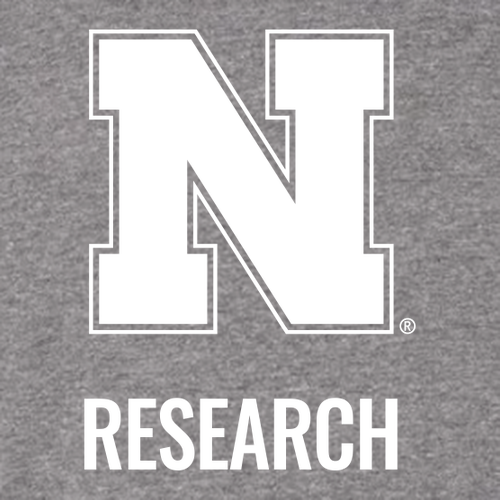 Printed Nebraska Research Triblend Tee -- Athletic Grey