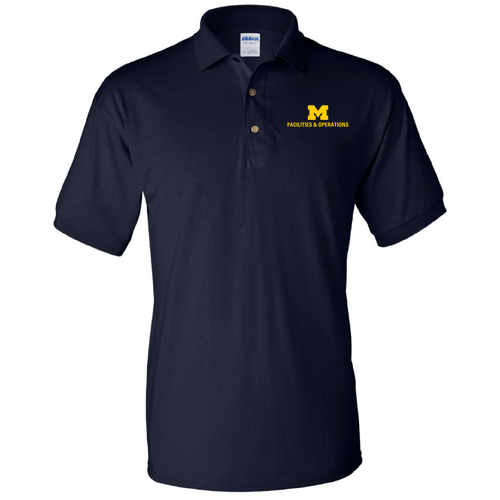 Men/Unisex Gildan Jersey Knit Basic 50/50 Sport Shirt -- Navy, $20