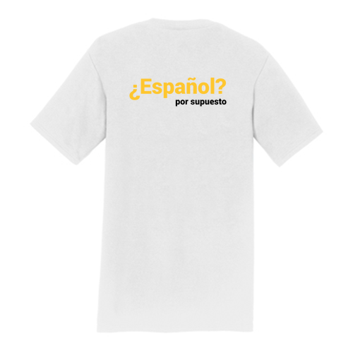 Por Supuesto Port and Company Fan Favorite Tee -- White