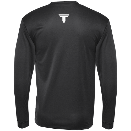 Sport-Tek PosiCharge RacerMesh Long Sleeve Tee Black Logo only