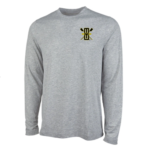 Charles River Men's Comfort-Core Long-Sleeve Crew -- Grey