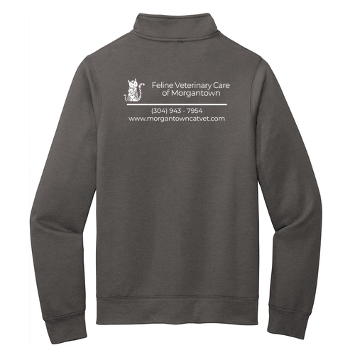 Port and Company Core Fleece Cadet Full-Zip Sweatshirt -- Dark Heather Grey